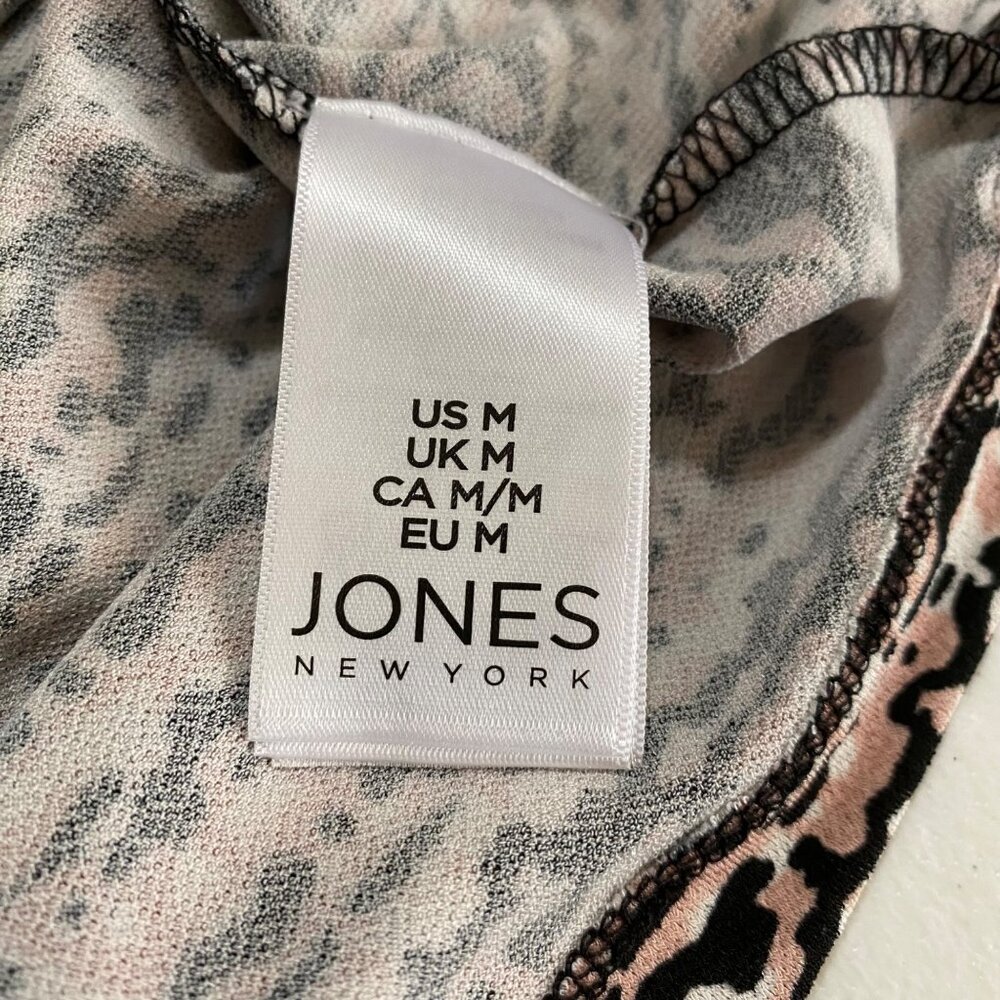 Jones New York Blouse Women's Size Medium Boho Chic Keyhole Feminine Abstract - Picture 4 of 9